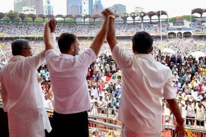 ಮುಖ್ಯಮಂತ್ರಿಯಾಗಿ ಸಿದ್ದರಾಮಯ್ಯ, ಉಪಮುಖ್ಯಮಂತ್ರಿಯಾಗಿ ಡಿ ಕೆ ಶಿವಕುಮಾರ್ ಹಾಗೂ 8 ಸಚಿವರ ಪ್ರಮಾಣವಚನ
