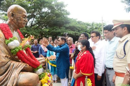 ಮಹಾತ್ಮಾ ಗಾಂಧೀಜಿಯವರ ಆದರ್ಶವನ್ನು ಇಡೀ ವಿಶ್ವವೇ ಮೆಚ್ಚಿದೆ- ಗೃಹ ಸಚಿವ