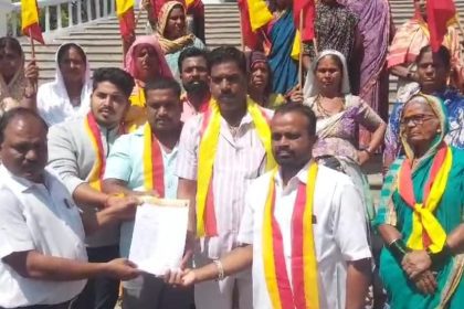 ಕಲಬುರಗಿ ನಗರದಾದ್ಯಂತ ರಸ್ತೆ ಅಗಲಿಕರಣ ಮಾಡಲು ವೀರ ಕನ್ನಡಿಗರ ಸೇನೆಯಿಂದ ಪ್ರತಿಭಟನೆ